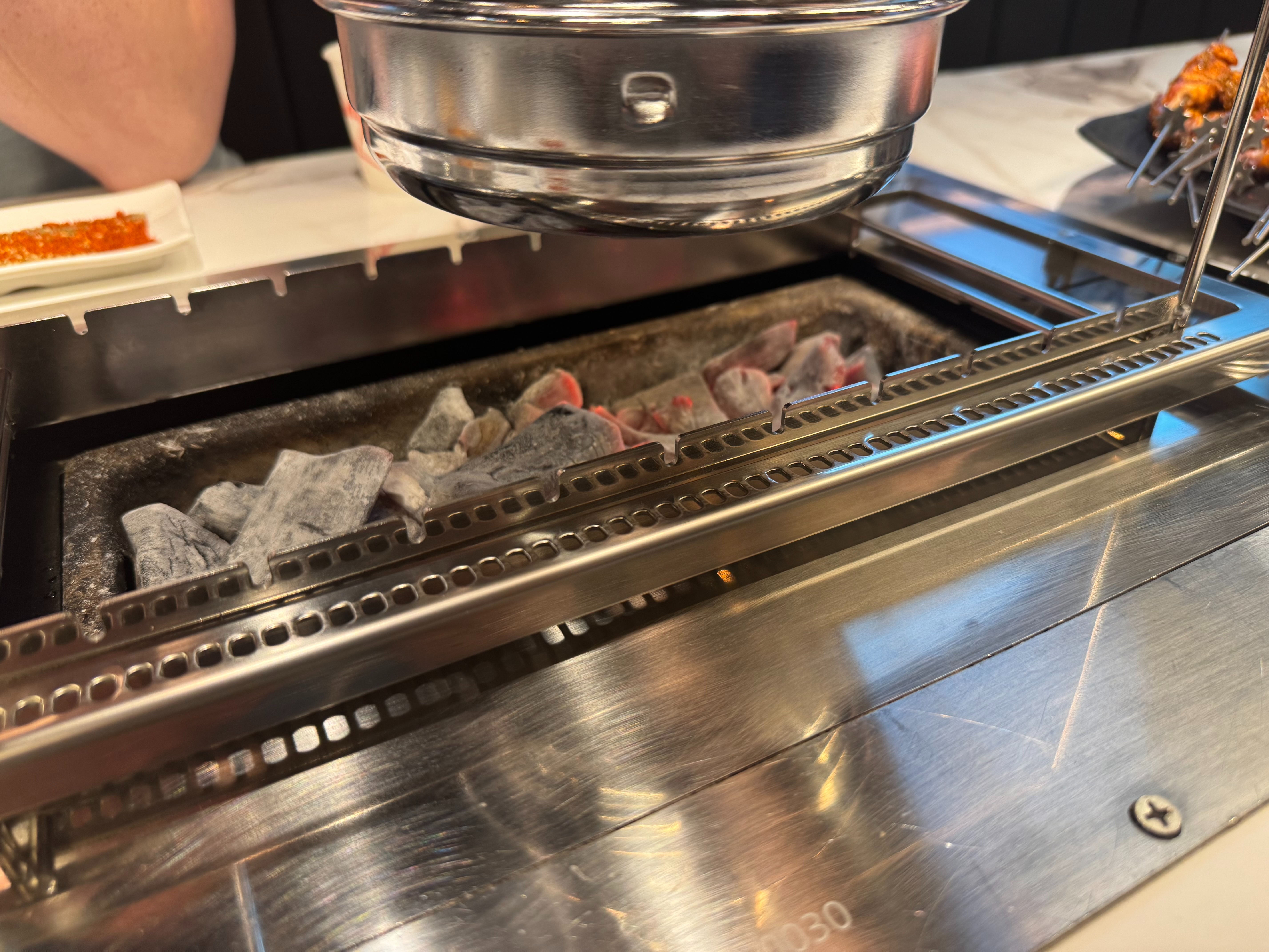 Charcoal grill setup