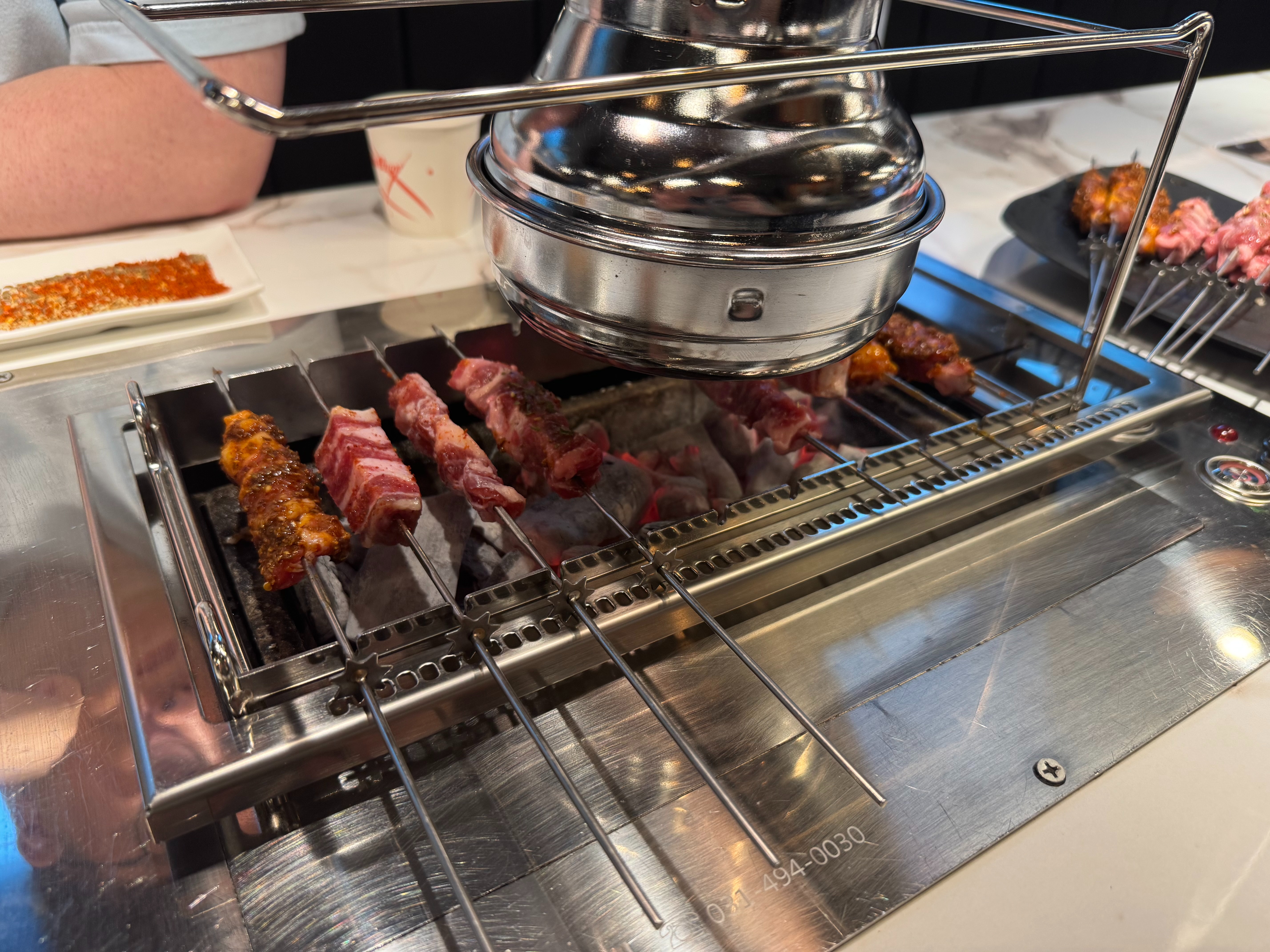 Skewers on the grill