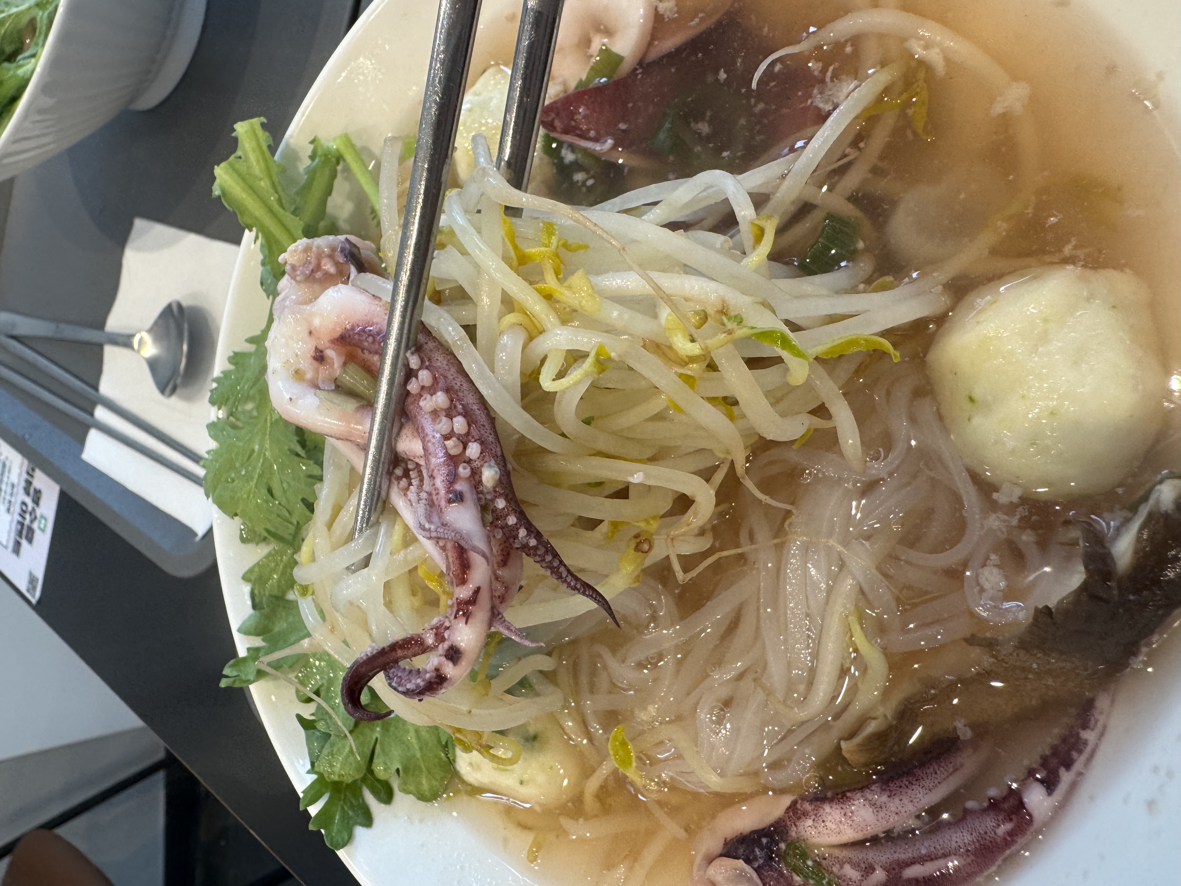 Clear squid broth